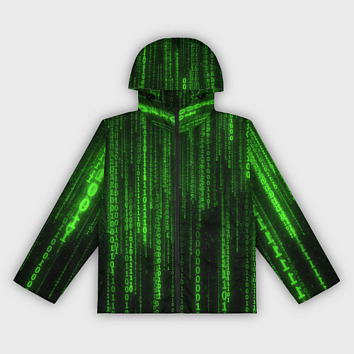 Женская ветровка Бегущий по коду / 3D-Черный – фото 1