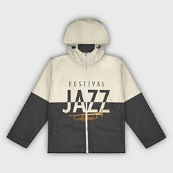 Ветровка с капюшоном женская JAZZ FESTIVAL, цвет: 3D-белый