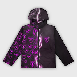 Ветровка с капюшоном женская TESLA HALF PATTERN, цвет: 3D-черный