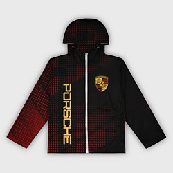 Ветровка с капюшоном женская Порше Porsche, цвет: 3D-белый