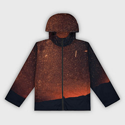 Ветровка с капюшоном женская Золотое небо, цвет: 3D-черный