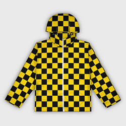 Ветровка с капюшоном женская Такси Шахматные Клетки, цвет: 3D-белый