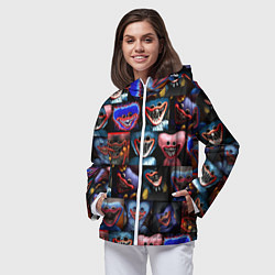 Ветровка с капюшоном женская POPPY PLAYTIME - РАЗНЫЙ ХАГГИ ВАГГИ, цвет: 3D-белый — фото 2