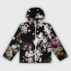 Ветровка с капюшоном женская Краски весны, цвет: 3D-белый