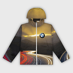 Ветровка с капюшоном женская BMW Night route, цвет: 3D-белый