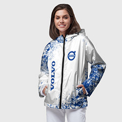 Ветровка с капюшоном женская Volvo - Auto sport, цвет: 3D-черный — фото 2