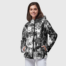 Ветровка с капюшоном женская Berserk pattern, цвет: 3D-черный — фото 2