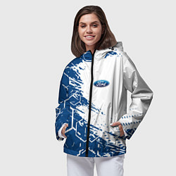 Ветровка с капюшоном женская Форд ford, цвет: 3D-черный — фото 2