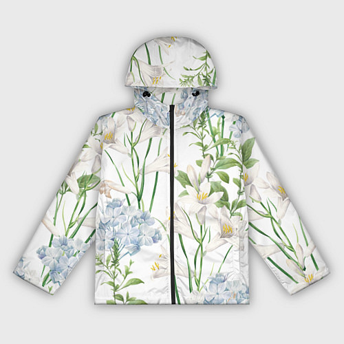 Женская ветровка Цветы Утонченные и Яркие / 3D-Черный – фото 1