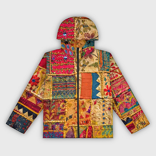 Женская ветровка Пэчворк Лоскутное одеяло Patchwork Quilt / 3D-Черный – фото 1