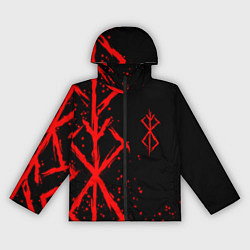 Ветровка с капюшоном женская КЛЕЙМО ЖЕРТВЫ BERSERK БЕРСЕРК, цвет: 3D-черный