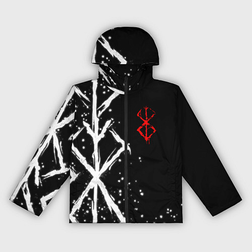 Женская ветровка БЕРСЕРК - КЛЕЙМО ЖЕРТВЫ / 3D-Черный – фото 1