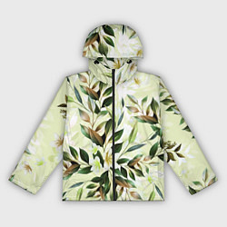 Ветровка с капюшоном женская Цветы Липовый Сад, цвет: 3D-черный