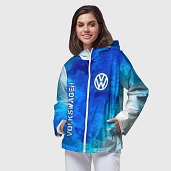 Ветровка с капюшоном женская VOLKSWAGEN Volkswagen Пламя, цвет: 3D-белый — фото 2