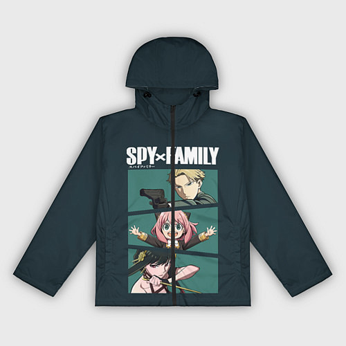 Женская ветровка SPY X FAMILY СЕМЬЯ ШПИОНА ЛОЙД, АНЯ, ЙОР / 3D-Черный – фото 1