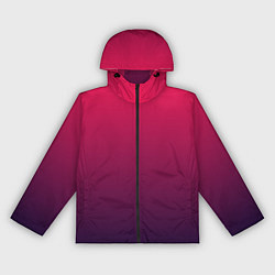 Ветровка с капюшоном женская RED to dark BLUE GRADIENT, цвет: 3D-черный