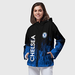 Ветровка с капюшоном женская Chelsea пламя, цвет: 3D-черный — фото 2