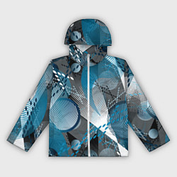 Женская ветровка Абстрактный серо-синий принт