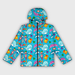 Ветровка с капюшоном женская SEA DIVING, цвет: 3D-черный