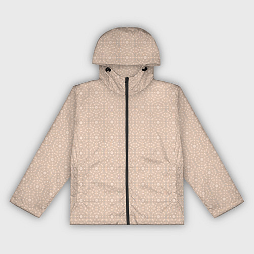 Женская ветровка Бежевый монохромный орнамент / 3D-Черный – фото 1