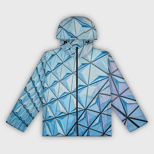 Женская ветровка Абстрактная киберпанк броня - Голубой / 3D-Черный – фото 1