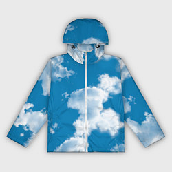 Ветровка с капюшоном женская Небо в облаках, цвет: 3D-белый