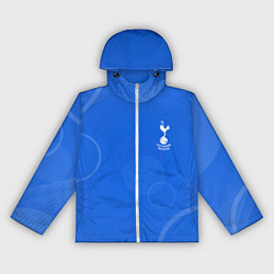 Ветровка с капюшоном женская Tottenham hotspur Голубая абстракция, цвет: 3D-белый