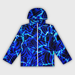 Ветровка с капюшоном женская Удар неоновой молнии, цвет: 3D-белый