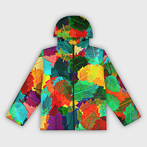 Женская ветровка Colored leaves / 3D-Черный – фото 1