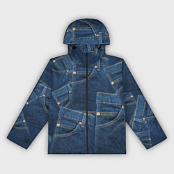 Ветровка с капюшоном женская Джинсовка jeans, цвет: 3D-черный