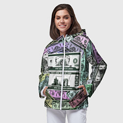 Ветровка с капюшоном женская 100 LOOKS FULL, цвет: 3D-белый — фото 2