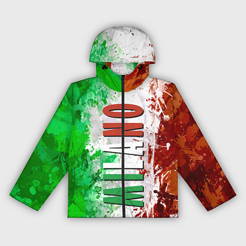 Женская ветровка Флаг Италии - кляксы / 3D-Черный – фото 1