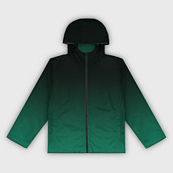 Ветровка с капюшоном женская Черный и бирюзово - зеленый, текстурированный под, цвет: 3D-черный