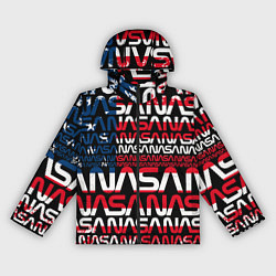 Ветровка с капюшоном женская Nasa usa флаг, цвет: 3D-черный
