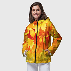 Ветровка с капюшоном женская Символ осени, цвет: 3D-черный — фото 2