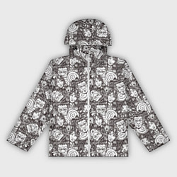Ветровка с капюшоном женская Мужчина и женщина Франкенштейн, цвет: 3D-белый