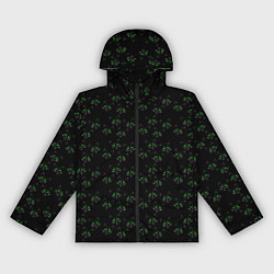 Ветровка с капюшоном женская Неоновые кошачьи мордочки, цвет: 3D-черный