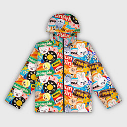 Ветровка с капюшоном женская Skzoo stickers characters, цвет: 3D-черный