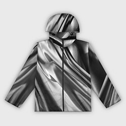 Ветровка с капюшоном женская Объёмный сатин - текстура, цвет: 3D-черный