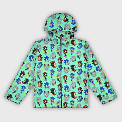 Ветровка с капюшоном женская Ежик Соник и его друзья, цвет: 3D-черный