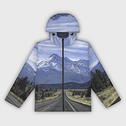 Ветровка с капюшоном женская Мерседес - очередная вершина!, цвет: 3D-черный