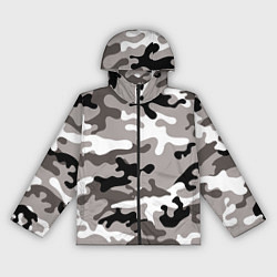 Ветровка с капюшоном женская Камуфляж Urban крупный, цвет: 3D-черный