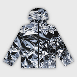 Ветровка с капюшоном женская Aesthetic visual art silver, цвет: 3D-черный