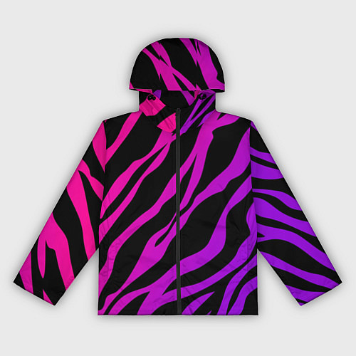 Женская ветровка Неоновый паттерн линии / 3D-Черный – фото 1