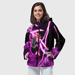 Ветровка с капюшоном женская Гоку Блек Аниме Dragon Ball, цвет: 3D-черный — фото 2