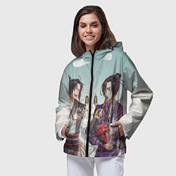 Ветровка с капюшоном женская Wangji and Wuxian - Mo Dao Zu Shi, цвет: 3D-черный — фото 2