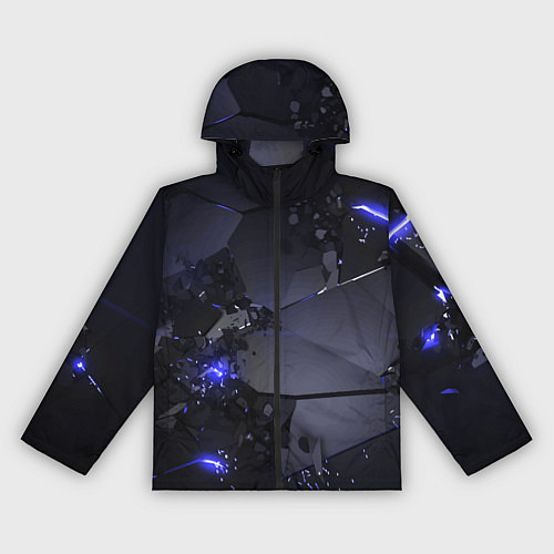 Женская ветровка Неоновые плиты, взрыв / 3D-Черный – фото 1