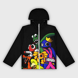 Ветровка с капюшоном женская Персонажи из радужных друзей, цвет: 3D-белый