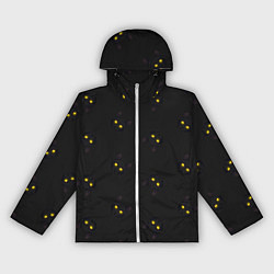 Ветровка с капюшоном женская Эстетика Черный кот на темном фоне, цвет: 3D-белый