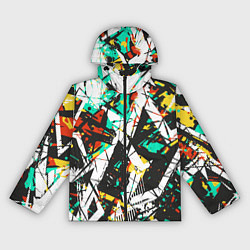 Ветровка с капюшоном женская Абстракция-взрыв эмоций, цвет: 3D-черный